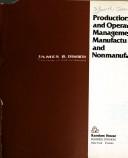 Production and operations management: manufacturing and services