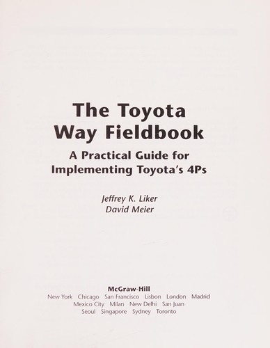 The Toyota Way Fieldbook