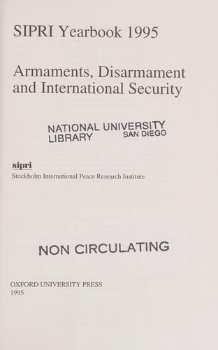 SIPRI Yearbook 1995. Armaments, Disarmament and International Security