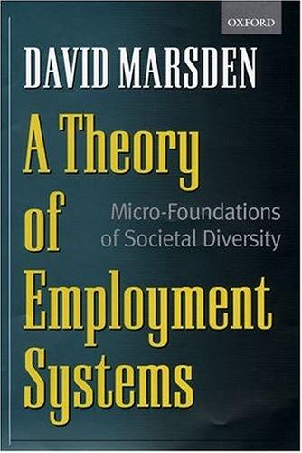 A Theory of Employment Systems: micro-foundations of societal diversity
