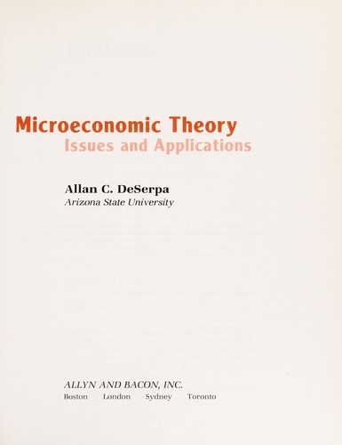 Microeconomic theory