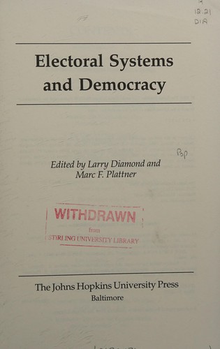 Electoral Systems and Democracy