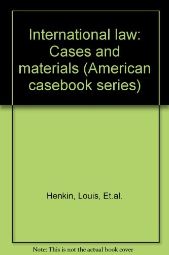International law : Cases and materials