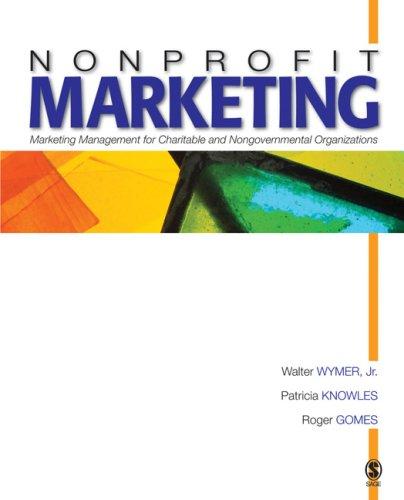 Nonprofit Marketing. Marketing Management for Charitable and Nongovernmental Organizations