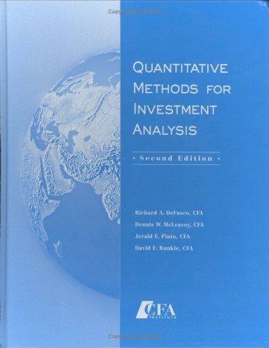Quantitative methods for investment analysis