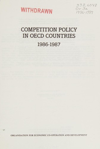 Competition Policy in OECD Countries 1986-1987