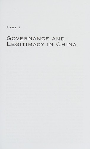 China`s Search for Good Governance