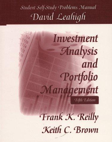 Analysis of Investments and Management of Portfolios