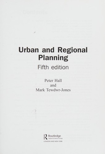 Urban and Regional Planning
