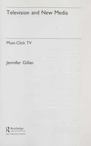 Television and New Media : Must-Click TV