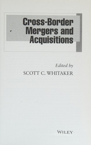 Cross-Border Mergers and Acquisitions