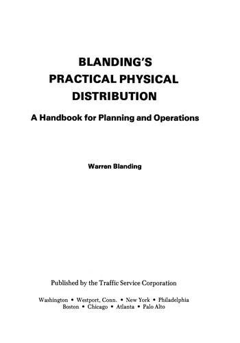 Blanding`s Practical Physical Distribution