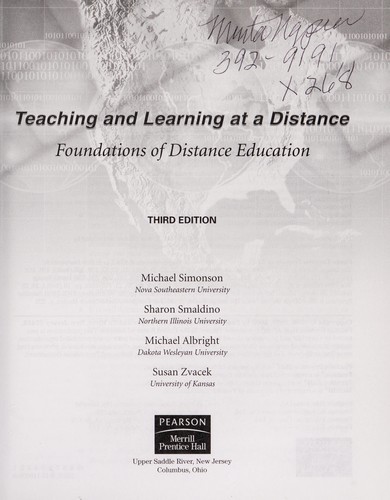 Teaching and Learning at a Distance