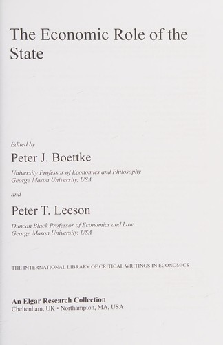 The Economic Role of the State