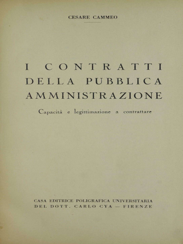 I contratti della pubblica amministrazione