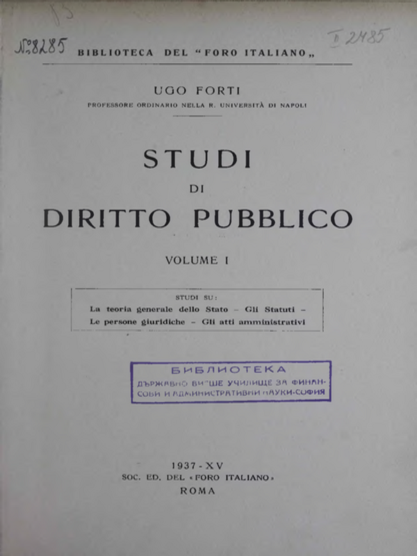Studi di diritto pubblico : V. I-