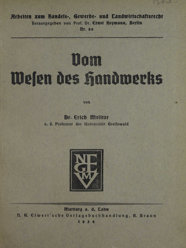 Vom Wesen des Handwerks