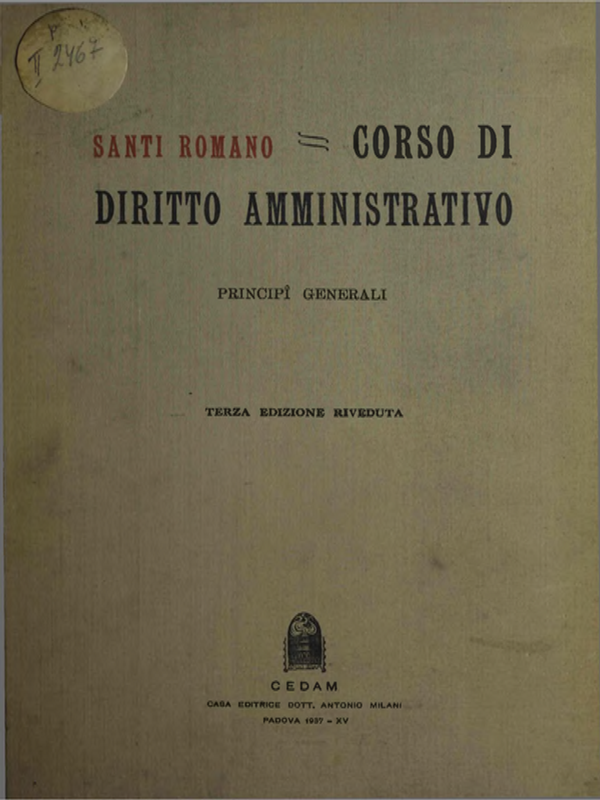Corso di diritto amministrativo
