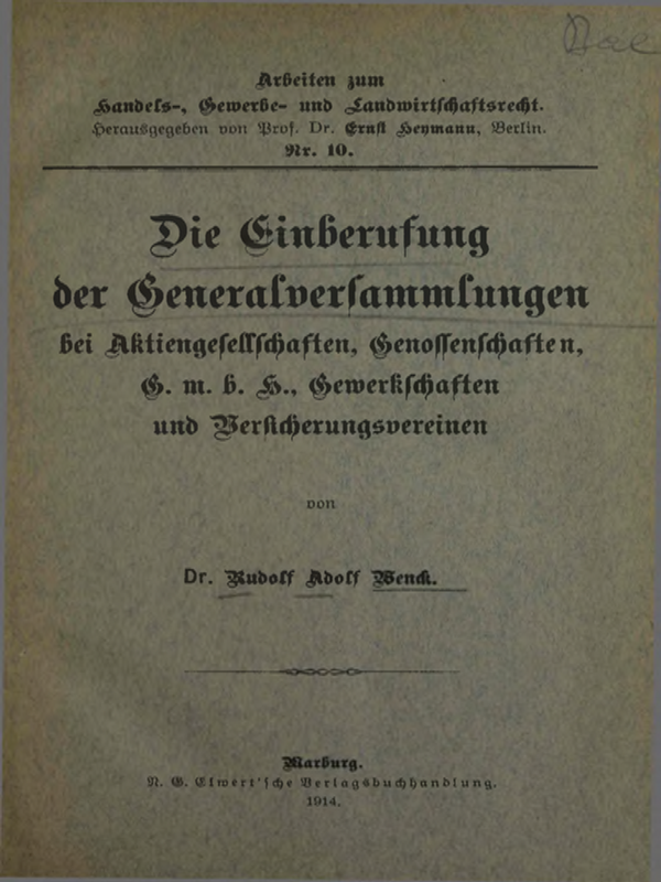 Die Einberufung der Generalversammlungen bei Aktiengesellschaften