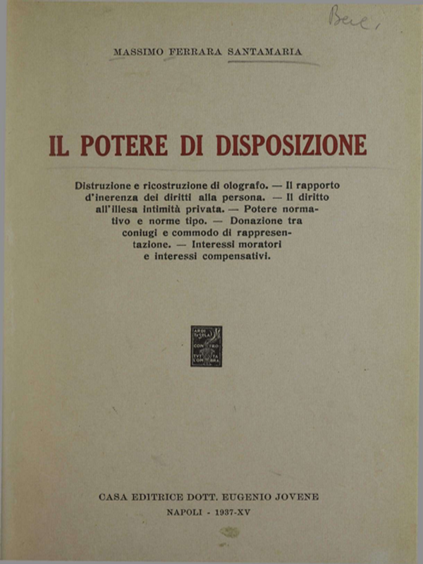 Il potere di disposizione