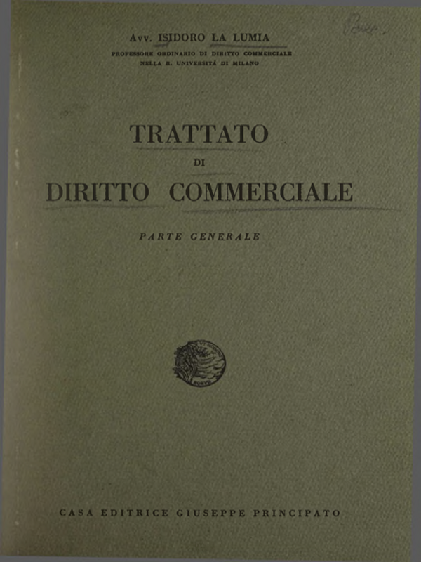 Trattato di diritto commerciale. Parte generale