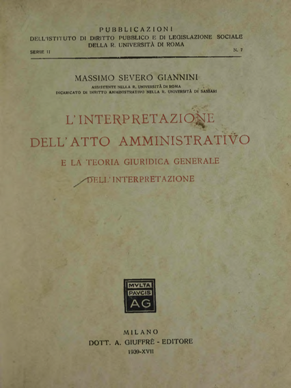 L’interpretazione dell’atto amministrativo