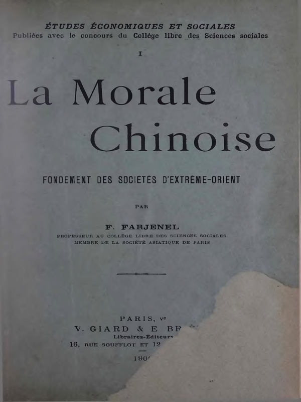La Morale Chinoise