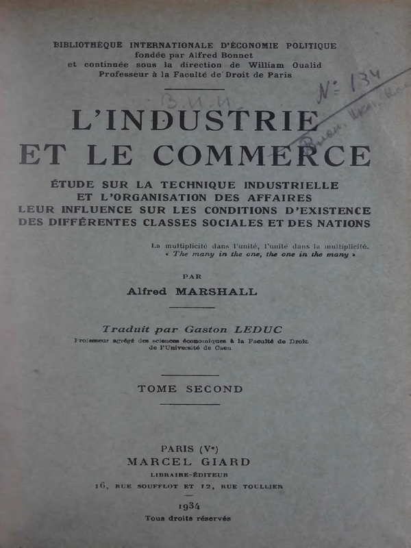 L'industrie et le Commerce : Vol. 1-