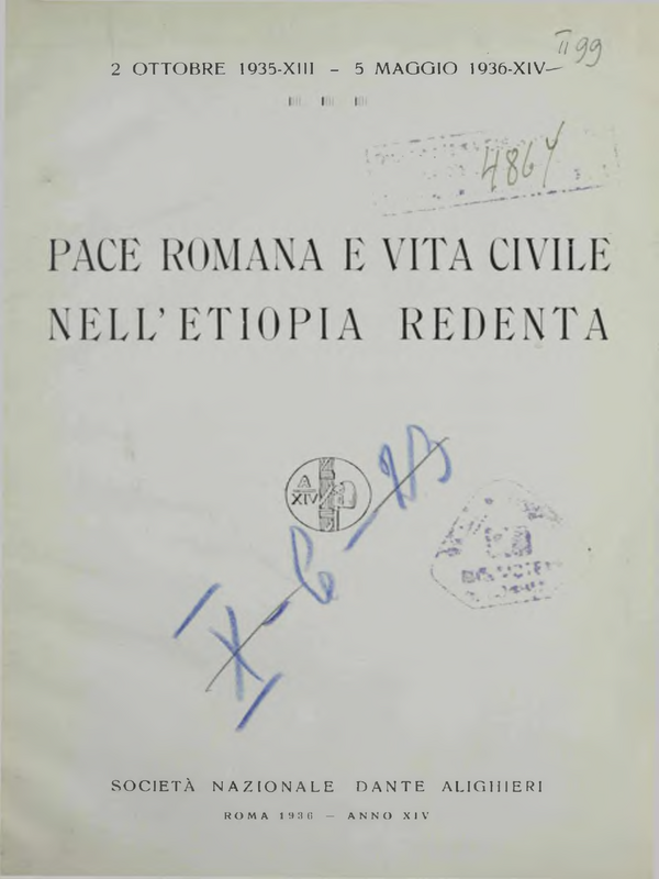 Pace romana e vita civile nell` Etiopia redenta