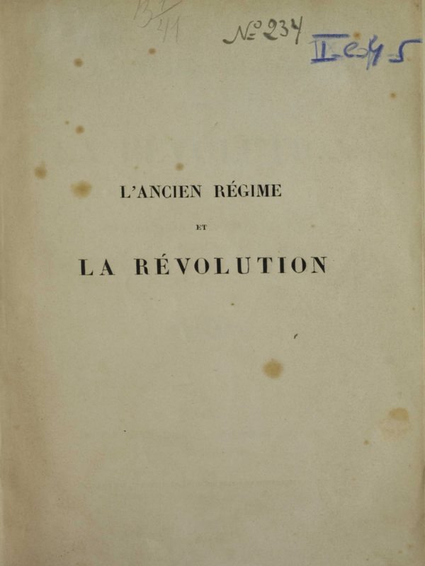 L'Ancien regime et la Revolution