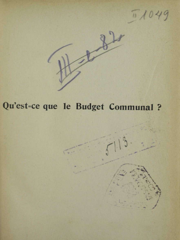 Qu'est-ce que le Budget Communal?