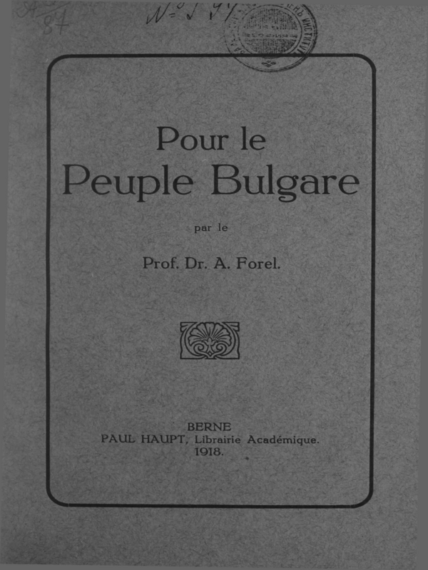 Pour le Peuple Bulgare