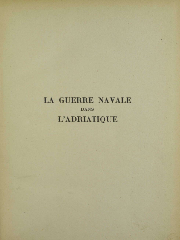 La guerre navale dans l'Аdriatique
