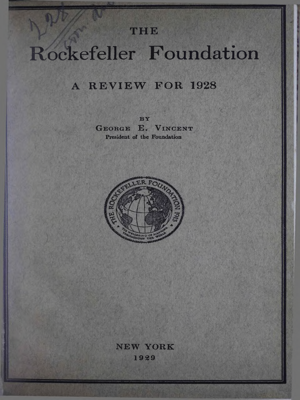 The Rockefeller foundation. A Review for 1928