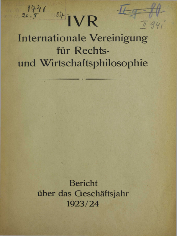 Internationale Vereinigung fur Rechts- und Wirtschaftsphilosophie (IVR)