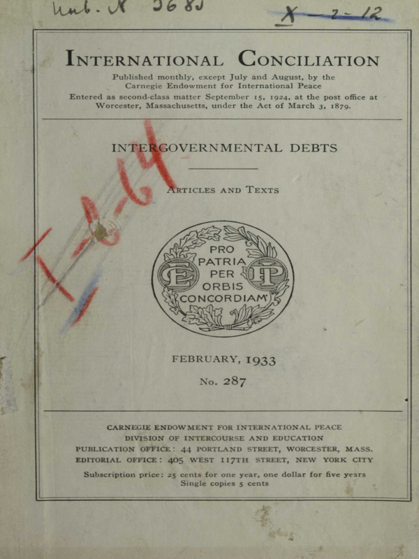 Intergovernmental debts