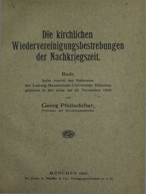 Die kirchlichen wiedervereinigung bestrebungen der nachkriegszeit