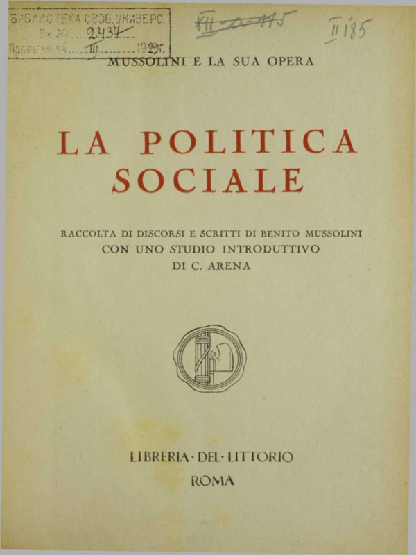 La politica sociale