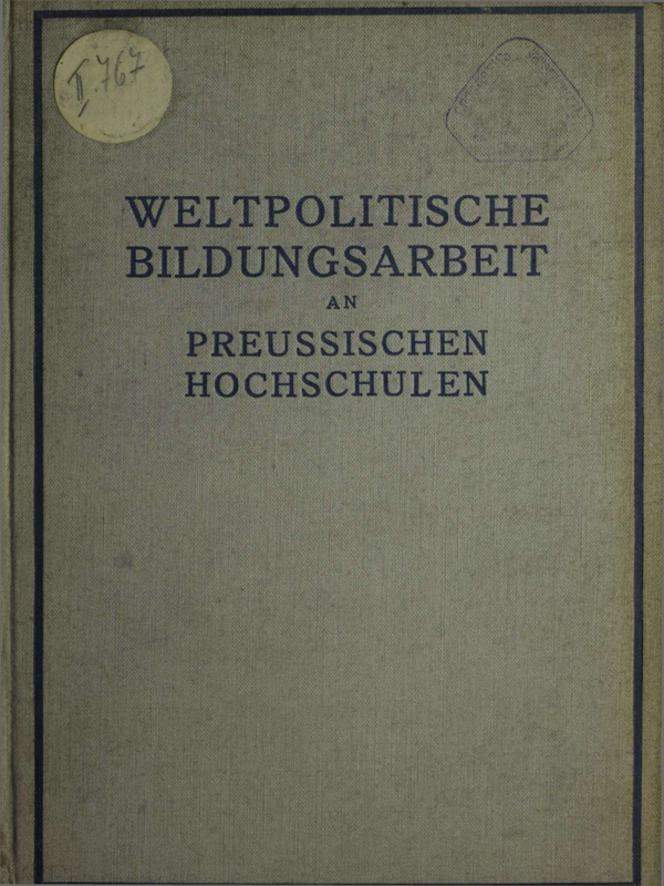 Welt Politische bildungsarbeit an preussischen hochschulen