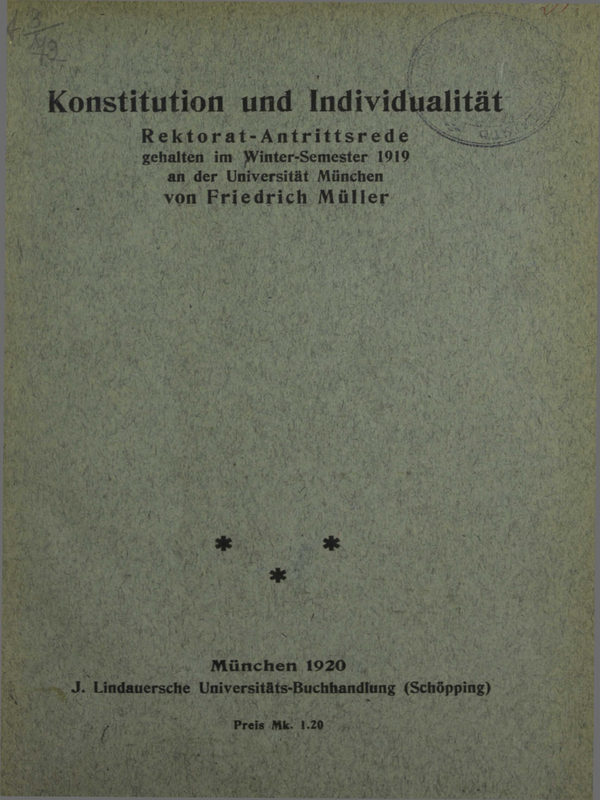 Konstitution und Individualitat