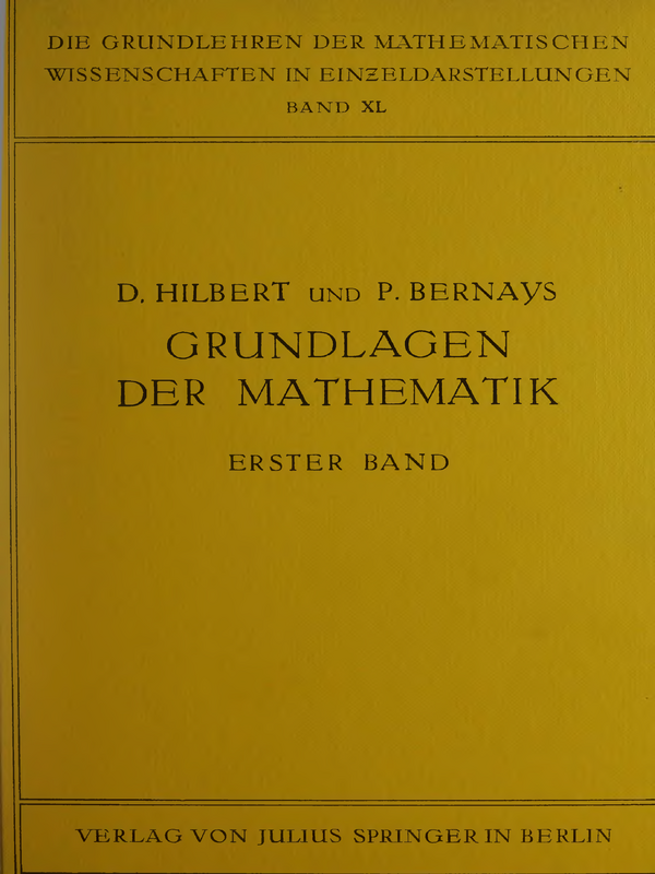 Die Grundlehren der Mathematischen Wissenschaften in Einzeldarstellungen : T.1-