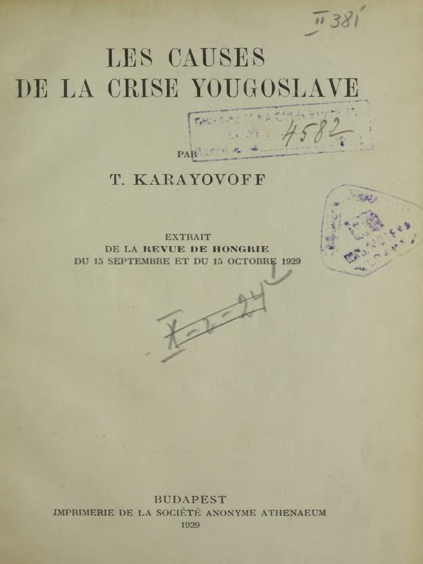 Les causes de la crise Yougoslave