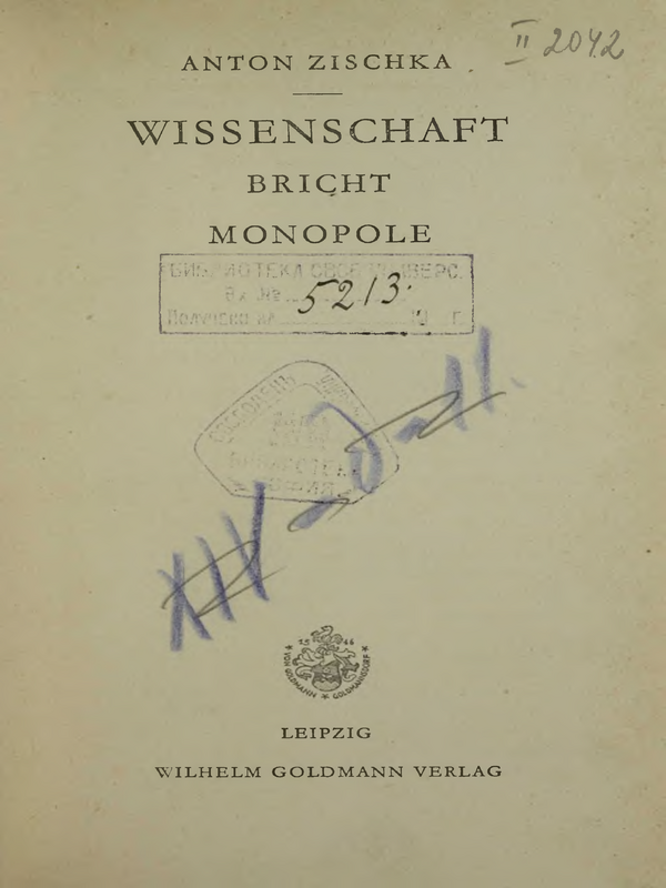 Wissenschaft. Bricht. Monopole