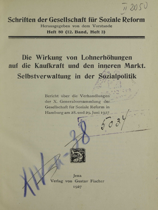 Die Wirkung von Lohnerhohungen auf die Kaufkraft und den inneren Markt : Т.1-