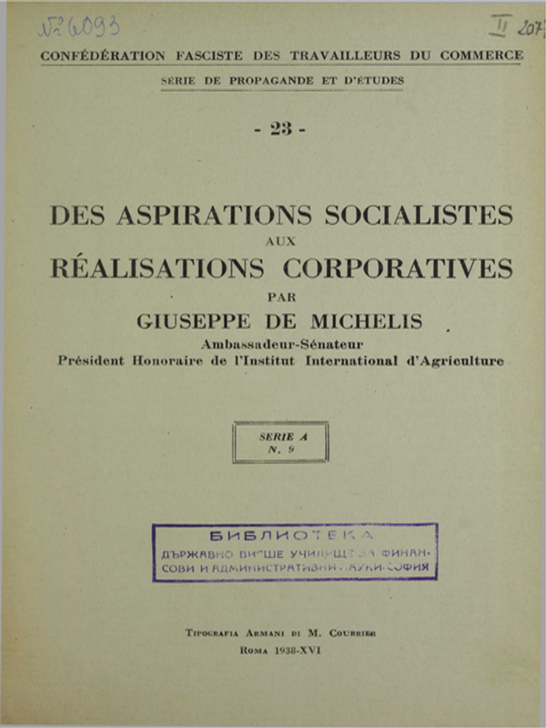 Des aspirations socialistes aux realisations corporatives