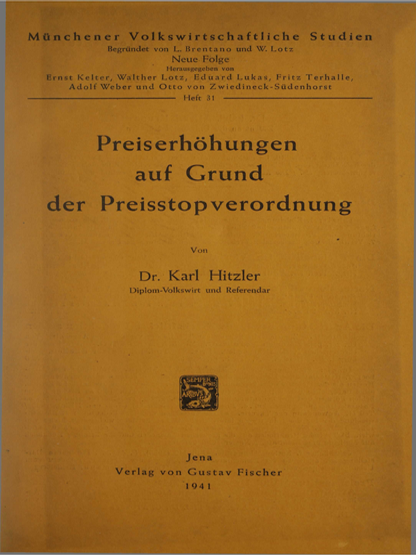 Preiserhohungen auf Grund der Preisstopverordnung
