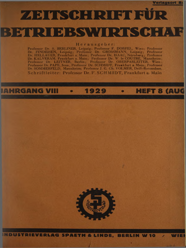 Zeitschrift fur Betriebswirtschaft
