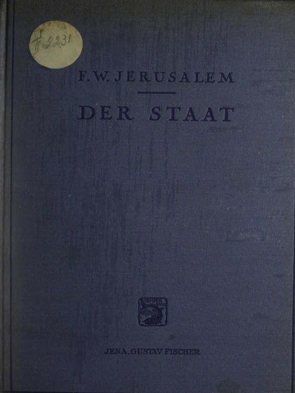 Der staat ein beitrag zur staatslehre