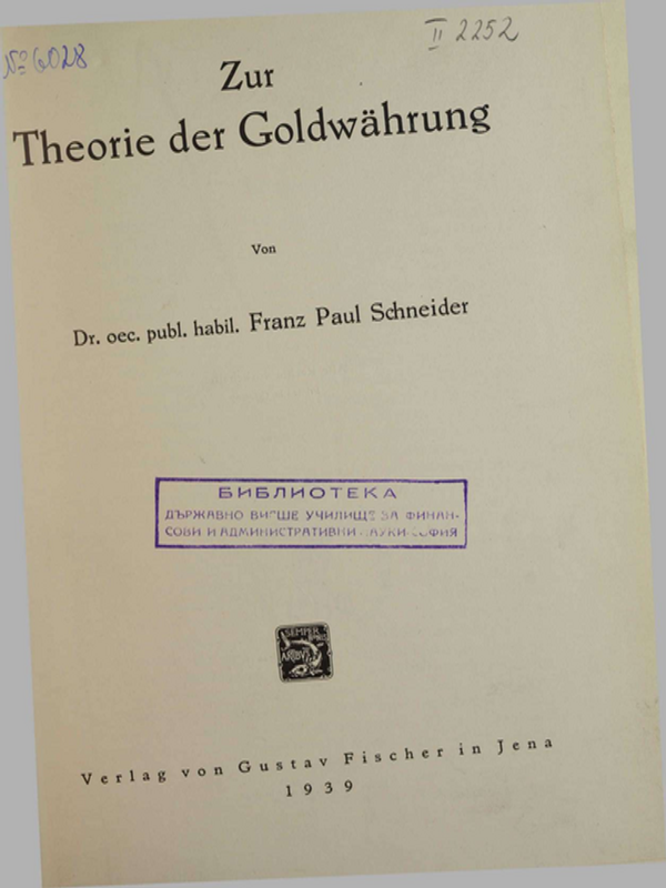 Zur Theorie der Goldwahrung
