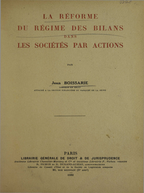 La reforme du regime des bilans dans les societes par actions